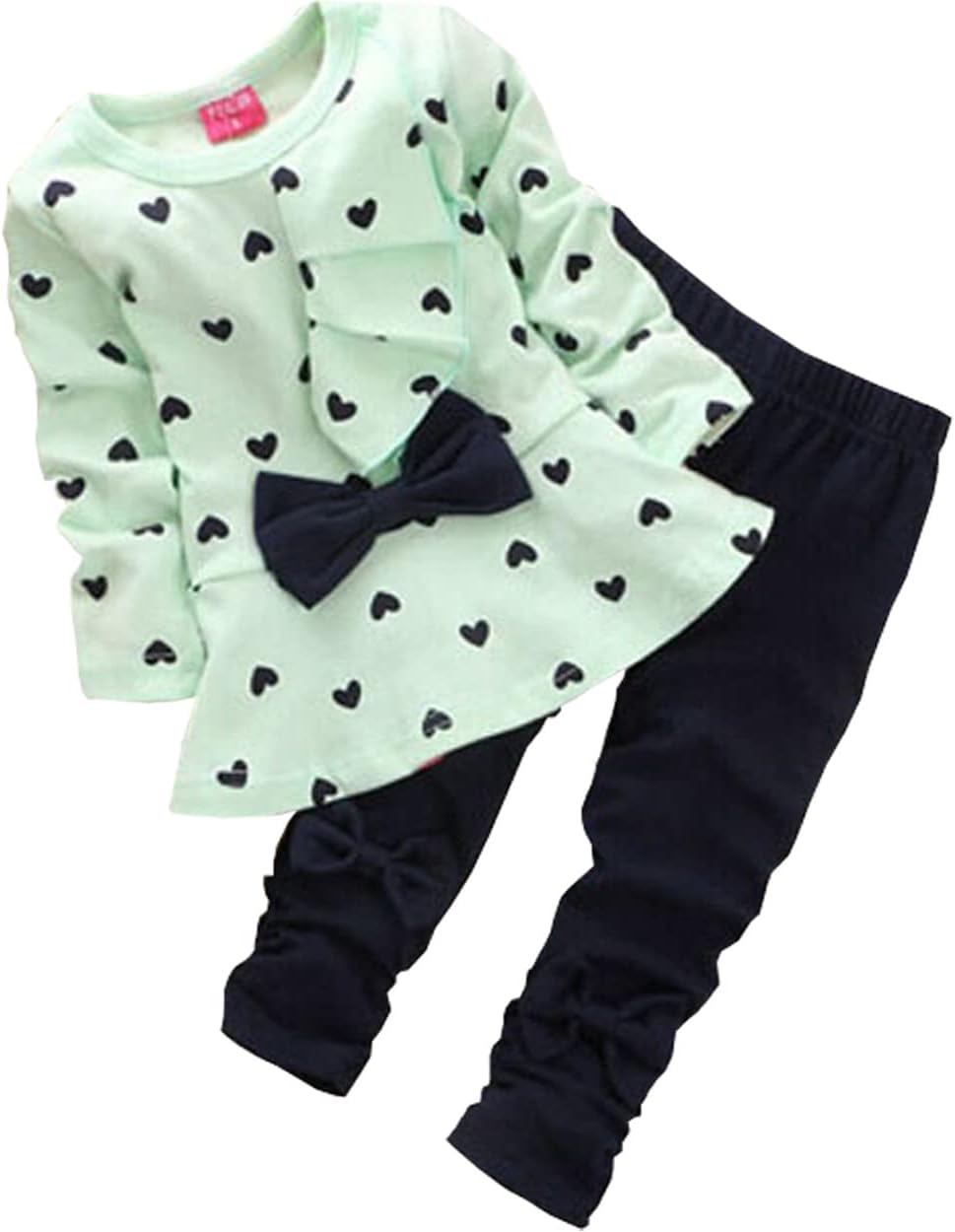 251102114753050_1 Cabucale 2PCS Little Girls Long Sleeve Pant Set Top and Leggings Baby Clothing Kids Toddler Children Tops Outfits - Image 1